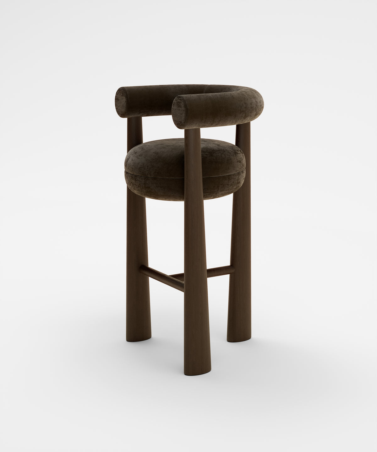 Club Barstool Mohair Velvet
